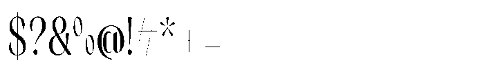 Orelo Text Compressed Regular Font OTHER CHARS