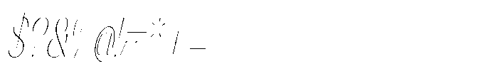 Orelo Text Compressed Thin Italic Font OTHER CHARS
