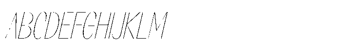 Orelo Text Compressed Thin Italic Font UPPERCASE