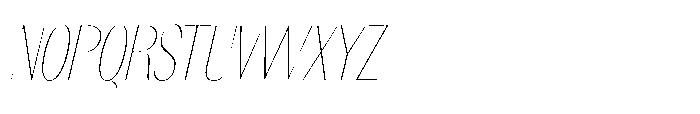 Orelo Text Compressed Thin Italic Font UPPERCASE
