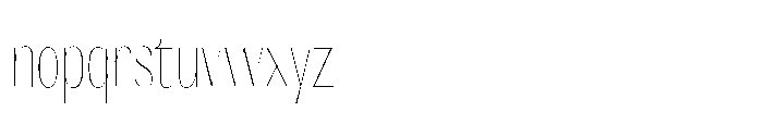 Orelo Text Compressed Thin Font LOWERCASE