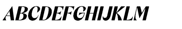 Orelo Text Condensed Black Italic Font UPPERCASE