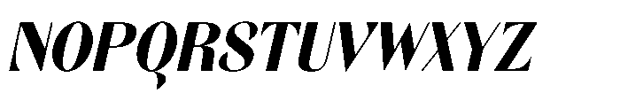 Orelo Text Condensed Black Italic Font UPPERCASE