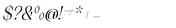 Orelo Text Condensed Italic Font OTHER CHARS
