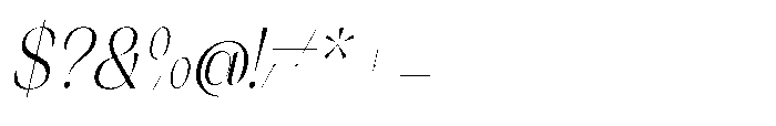 Orelo Text Condensed Light Italic Font OTHER CHARS