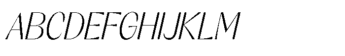 Orelo Text Condensed Light Italic Font UPPERCASE