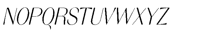 Orelo Text Condensed Light Italic Font UPPERCASE