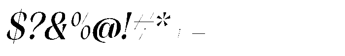 Orelo Text Condensed Medium Italic Font OTHER CHARS