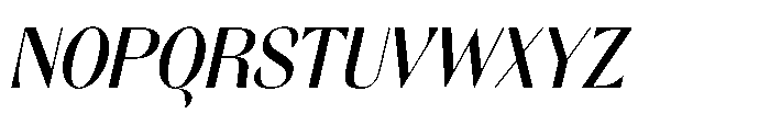 Orelo Text Condensed Medium Italic Font UPPERCASE