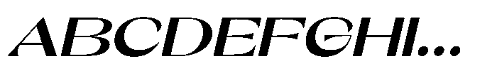 Orelo Text Expanded Black Italic Font UPPERCASE