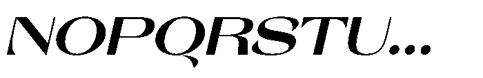 Orelo Text Expanded Black Italic Font UPPERCASE