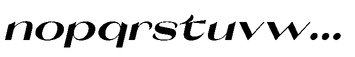 Orelo Text Expanded Black Italic Font LOWERCASE