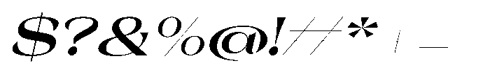 Orelo Text Expanded Bold Italic Font OTHER CHARS