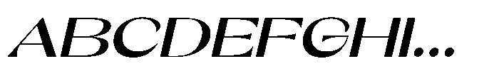 Orelo Text Expanded Bold Italic Font
