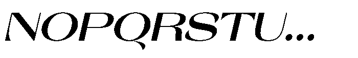 Orelo Text Expanded Bold Italic Font UPPERCASE