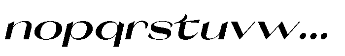 Orelo Text Expanded Bold Italic Font LOWERCASE