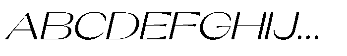 Orelo Text Expanded Italic Font UPPERCASE