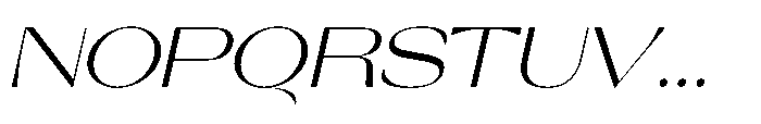 Orelo Text Expanded Italic Font UPPERCASE