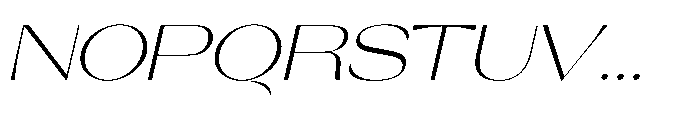 Orelo Text Expanded Light Italic Font UPPERCASE