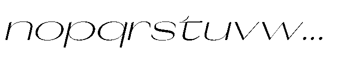 Orelo Text Expanded Light Italic Font LOWERCASE