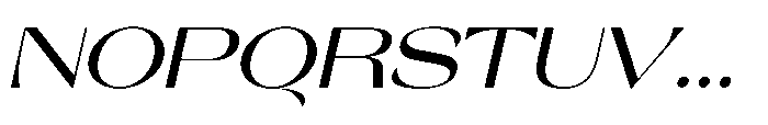 Orelo Text Expanded Medium Italic Font UPPERCASE