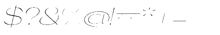 Orelo Text Expanded Thin Italic Font OTHER CHARS