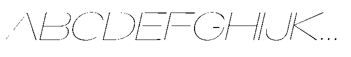 Orelo Text Expanded Thin Italic Font UPPERCASE