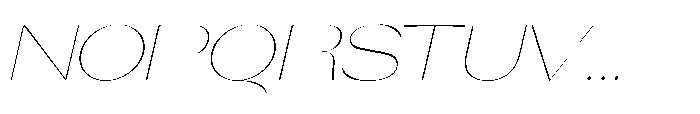 Orelo Text Expanded Thin Italic Font UPPERCASE