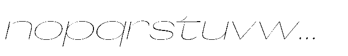 Orelo Text Expanded Thin Italic Font LOWERCASE