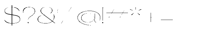 Orelo Text Expanded Thin Font OTHER CHARS