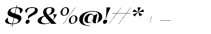Orelo Text Extended Black Italic Font OTHER CHARS