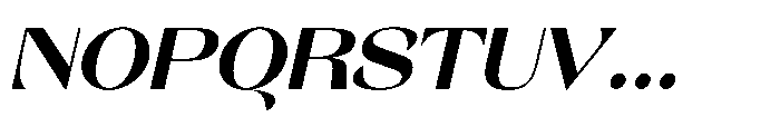 Orelo Text Extended Black Italic Font UPPERCASE