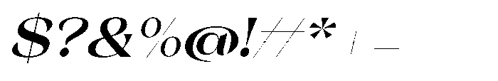 Orelo Text Extended Bold Italic Font OTHER CHARS