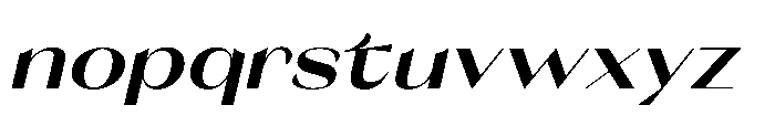 Orelo Text Extended Bold Italic Font LOWERCASE