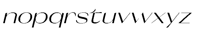 Orelo Text Extended Italic Font LOWERCASE
