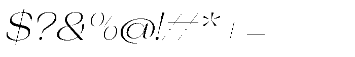 Orelo Text Extended Light Italic Font OTHER CHARS