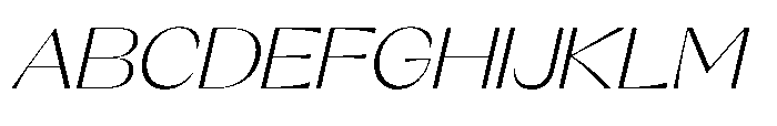 Orelo Text Extended Light Italic Font