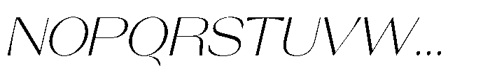 Orelo Text Extended Light Italic Font UPPERCASE