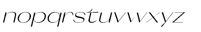Orelo Text Extended Light Italic Font LOWERCASE