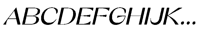 Orelo Text Extended Medium Italic Font UPPERCASE