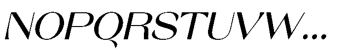 Orelo Text Extended Medium Italic Font UPPERCASE