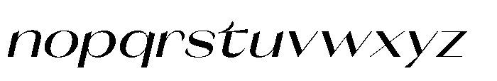 Orelo Text Extended Medium Italic Font LOWERCASE