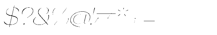 Orelo Text Extended Thin Italic Font OTHER CHARS