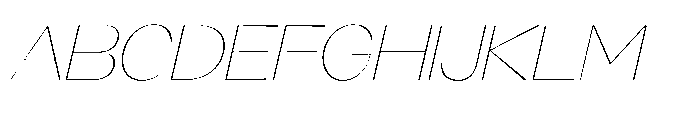 Orelo Text Extended Thin Italic Font UPPERCASE