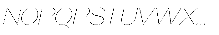 Orelo Text Extended Thin Italic Font UPPERCASE
