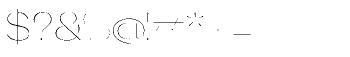 Orelo Text Extended Thin Font OTHER CHARS