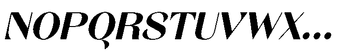 Orelo Text Standard Black Italic Font UPPERCASE