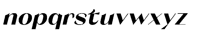 Orelo Text Standard Black Italic Font LOWERCASE