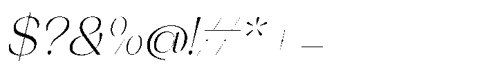 Orelo Text Standard Light Italic Font OTHER CHARS