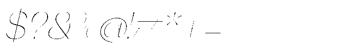 Orelo Text Standard Thin Italic Font OTHER CHARS